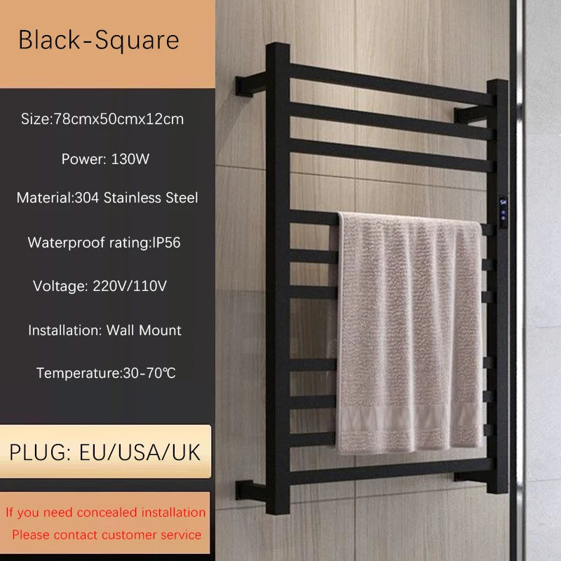 Oxg Towel Warmer Built-In Timer Wall Mounted Electric