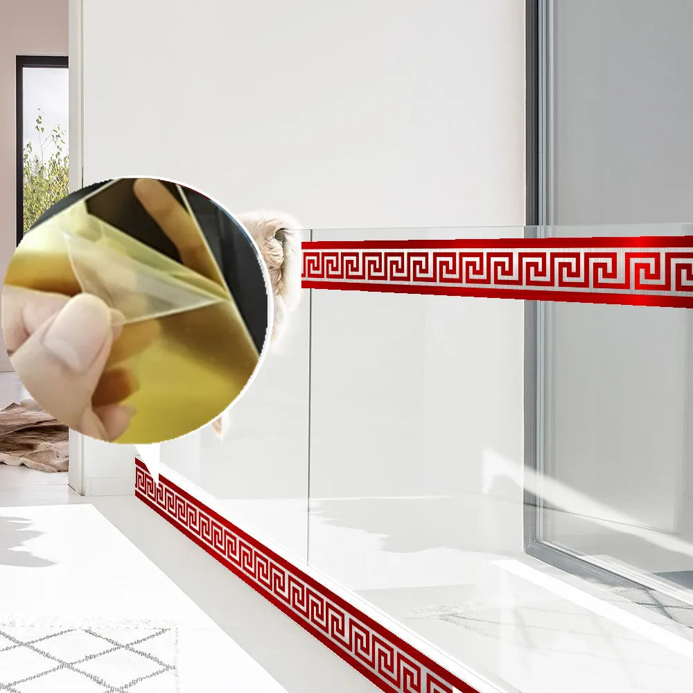 10x10cm Building Border Acrylic Wall Mirror Sticker Wall
