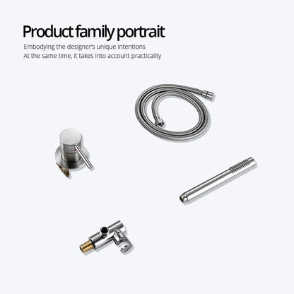 Handheld Bathroom Shower System Brushed Gold Cold Water