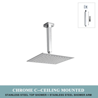 White Black Gold High Quality 8/10 Inch Stainless
