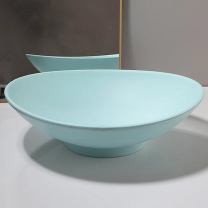 Zappo Oval Stone Resin Vessel Sink Small Black