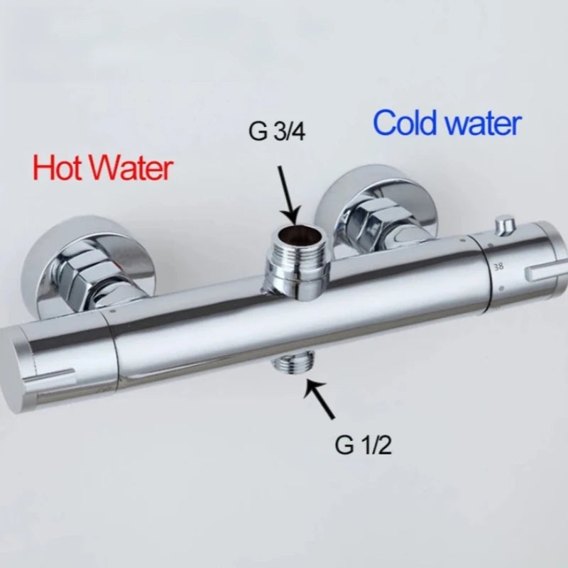 Thermostatic Bathtub Shower Faucet Chrome Thermostatic Mixer