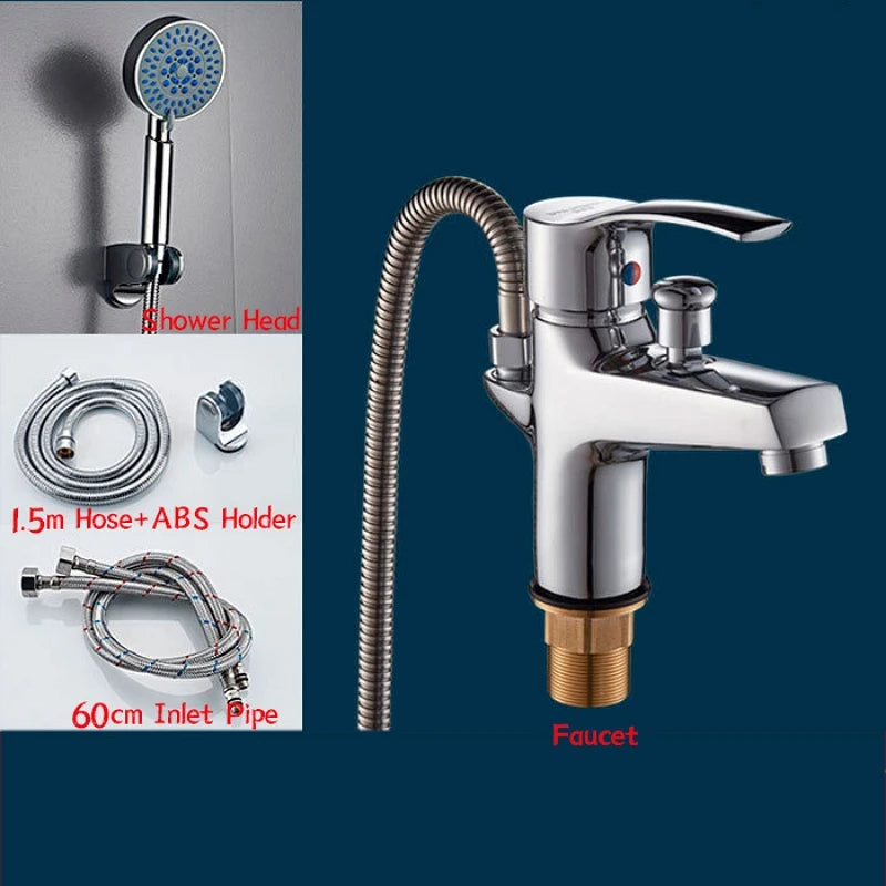 Basin Faucet Bathroom Bathtub Shower Faucet Handheld Shower