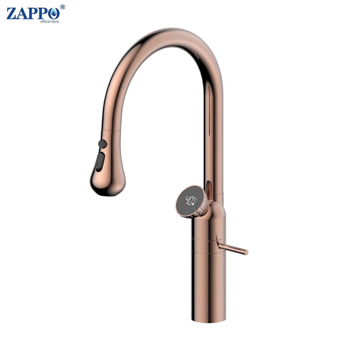 Zappo Modes Faucet Rose Gold 360 Swivel Pull
