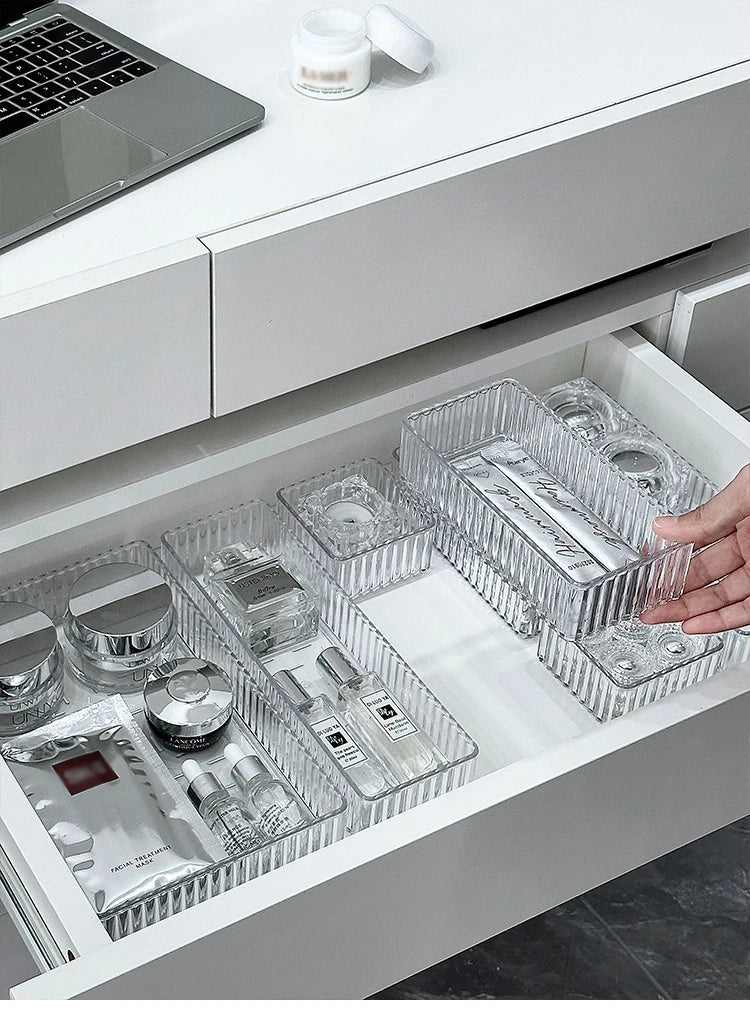Clear Drawer Organizer Stackable Size Clear Makeup Drawer