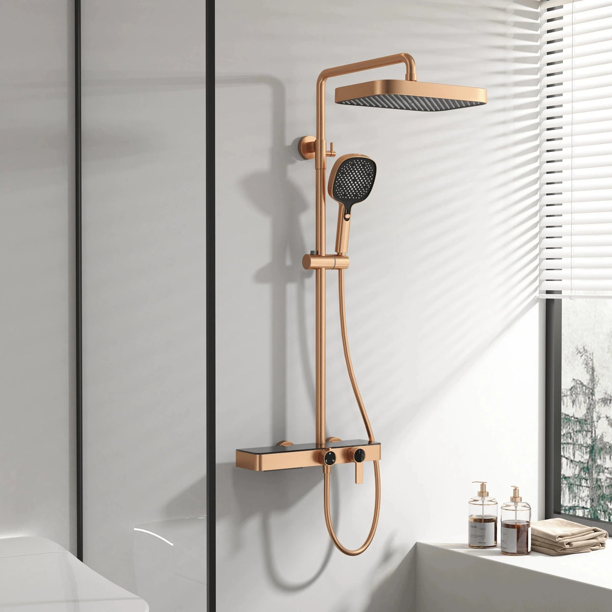 Cold Waterfall Piano Bathroom Shower 12 Inch Rain