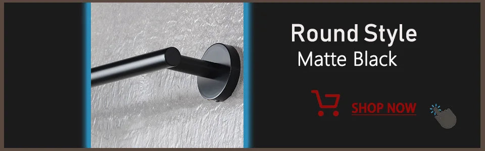 Matte Black Bathroom Hardware 304 Stainless Steel Towel