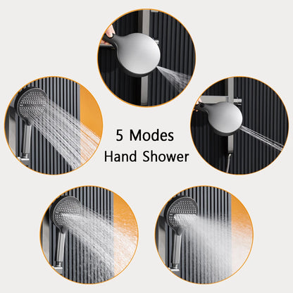Luxury Bathroom Smart Rainfall Shower System Wall Mounted