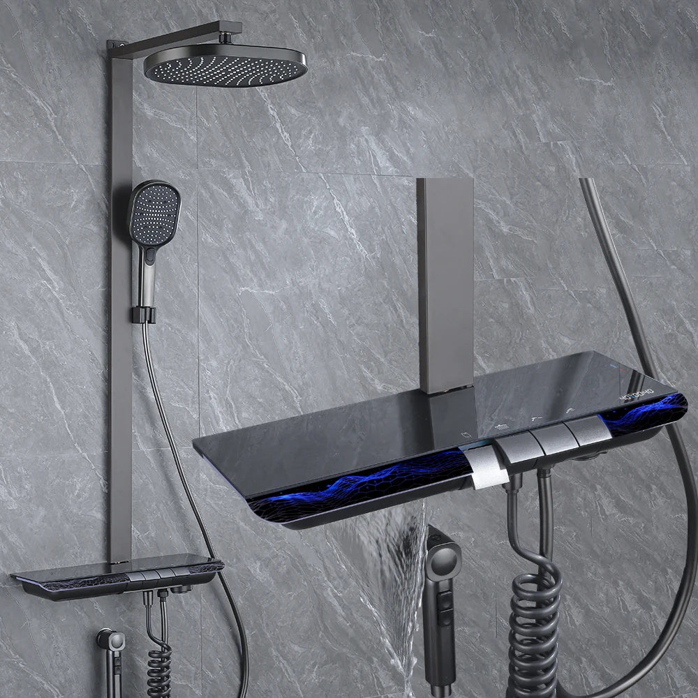 Chrome Piano Digital Bathroom Shower Cold Digital Bathroom