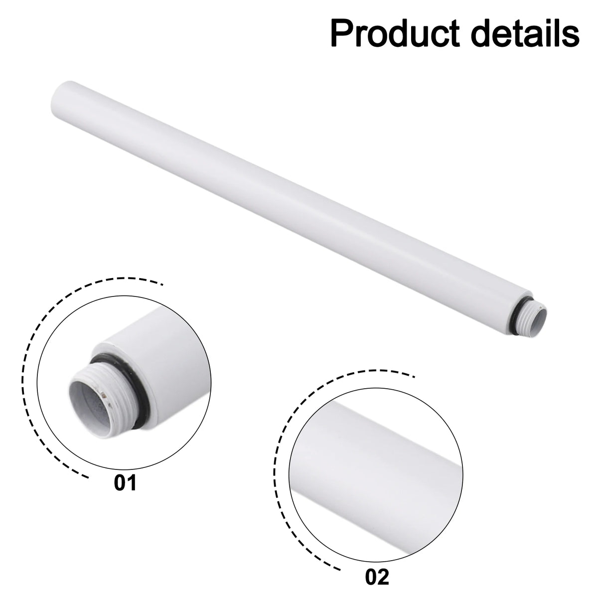 30cm Shower Extender Bathtub Shower System Black Grey