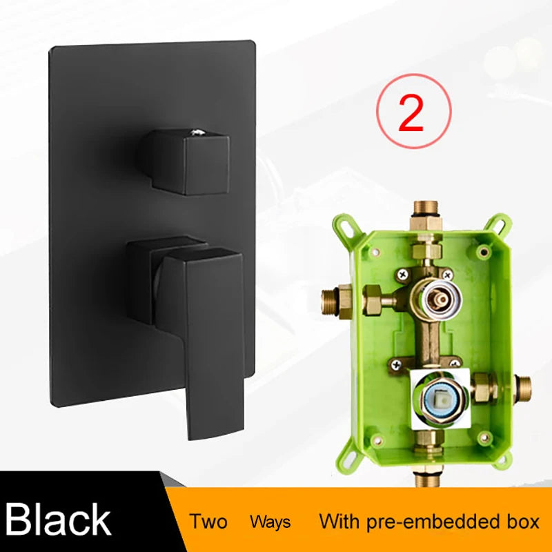 Black&Chrome One/Two/Three/Four Way Male Threaded Device Bath
