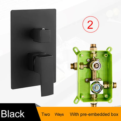 Black&Chrome One/Two/Three/Four Way Male Threaded Device Bath
