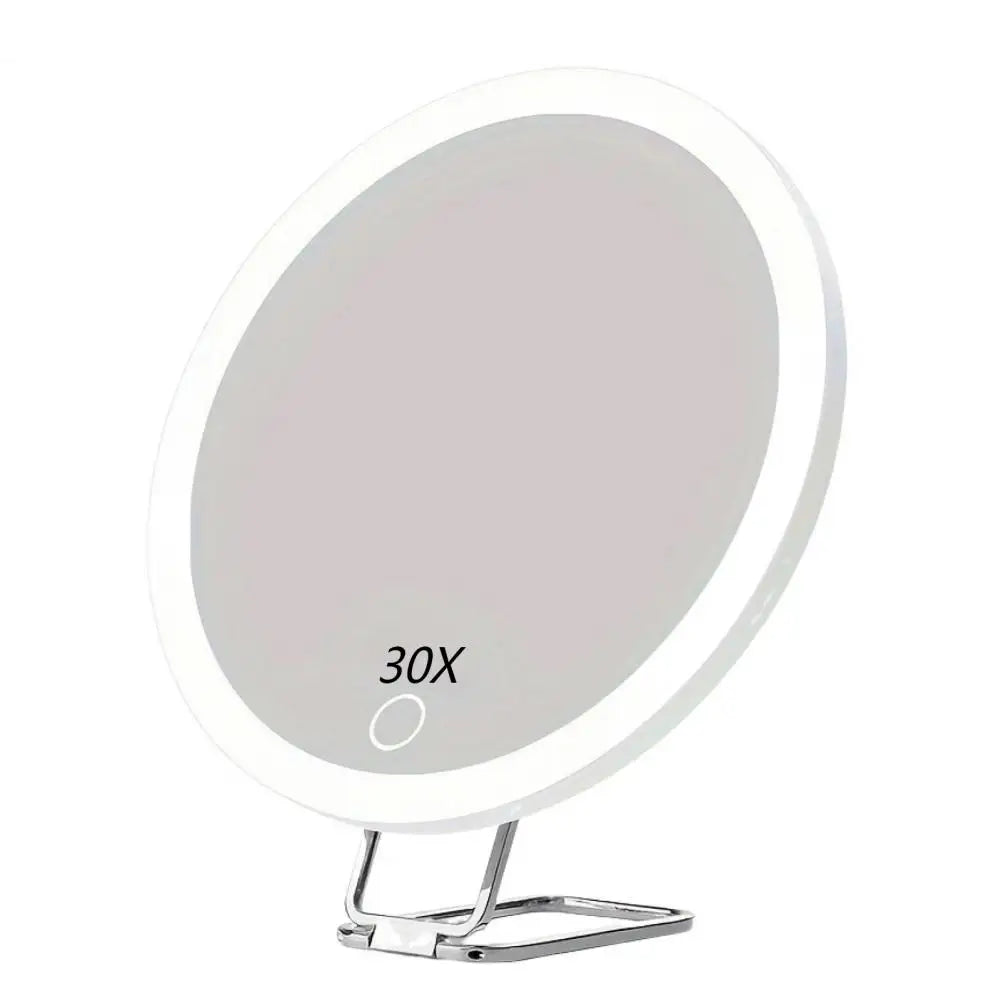 10/20/30x Magnifying Mirror Led Light Tweezers 360 Degrees