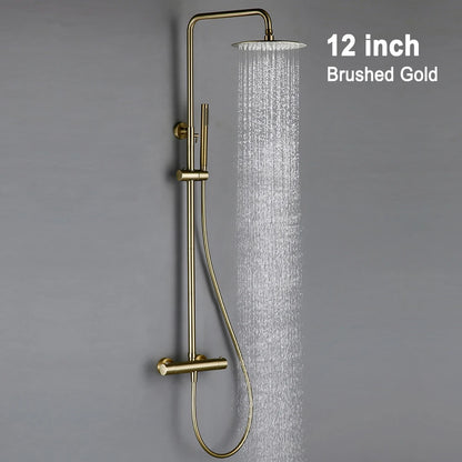 Thermostat Shower Mixer Valve Bathroom Thermostatic Faucet Wall