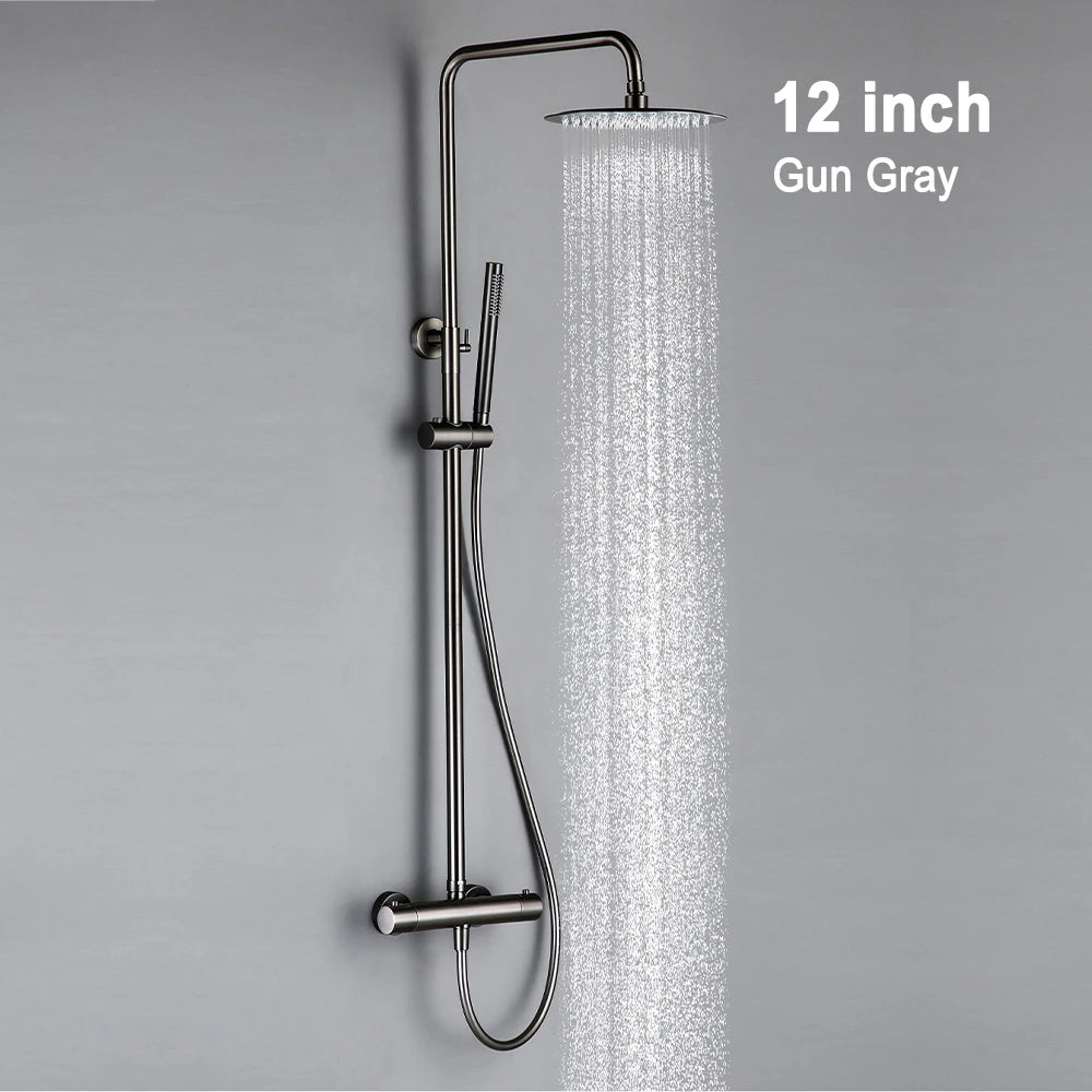 Thermostat Shower Mixer Valve Bathroom Thermostatic Faucet Wall