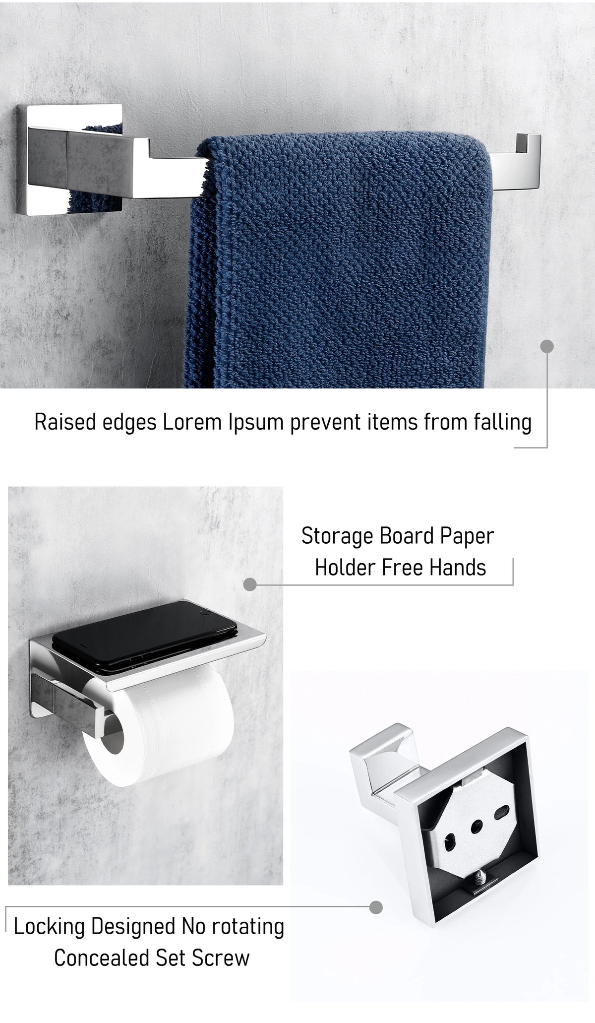 Smesiteli Bathroom Hardware Silver Wc Toilet Paper Holder