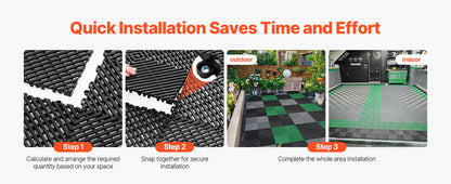 Succebuy Interlocking Drainage Mat 12inx12in 12/24/40/50/55