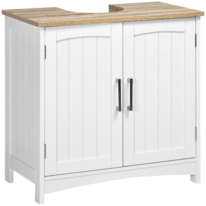 Kleankin Under Sink Cabinet Wooden Bathroom Floor Cabinet