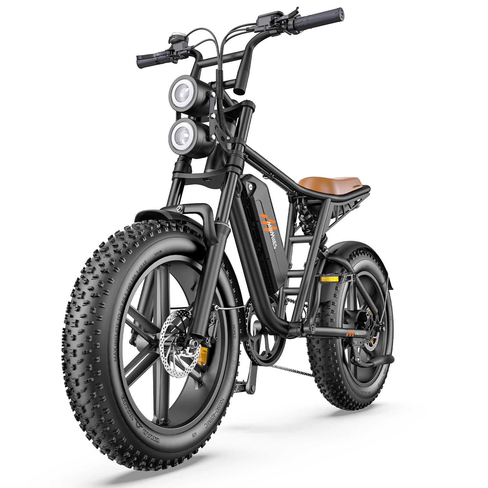 HILLMILES MileZoom 1 20" Retro Elektro-Mountainbike 250W Motor 52V 15,6Ah Akku