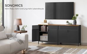 Sideboard Cupboard Double Door Cabinet Adjustable Floor Steel