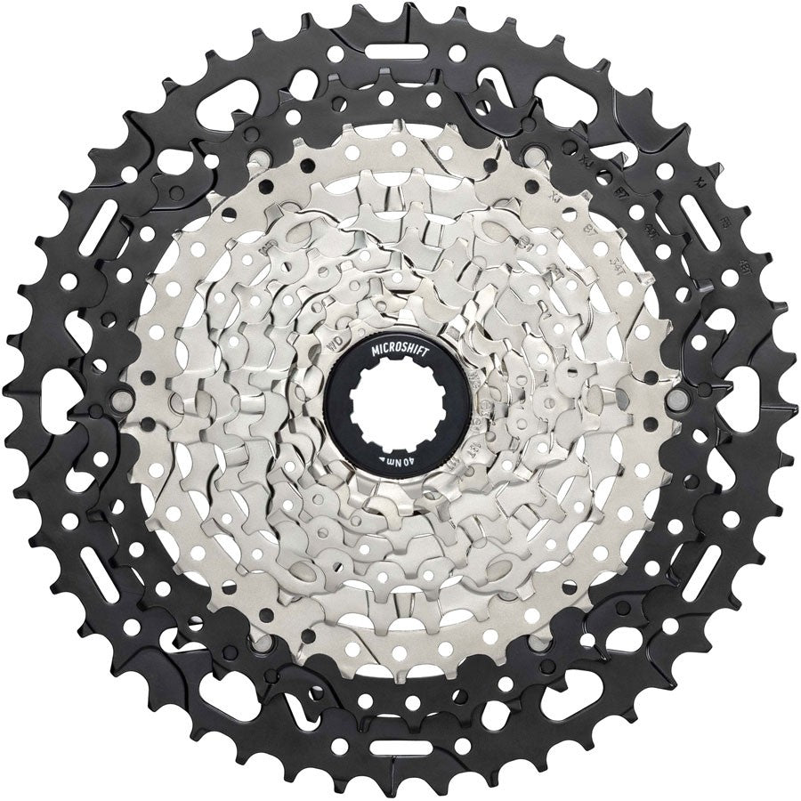 microSHIFT Advent MX E-Series 10-Speed 11-48T Cassette Silver/Black HG 1