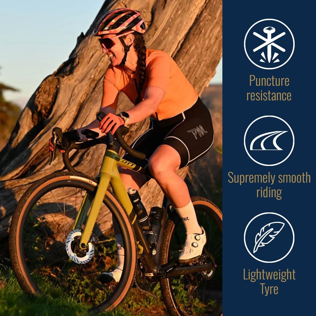 Panaracer GravelKing SK Tire 700x40c Folding Tubeless Black/Brown 5