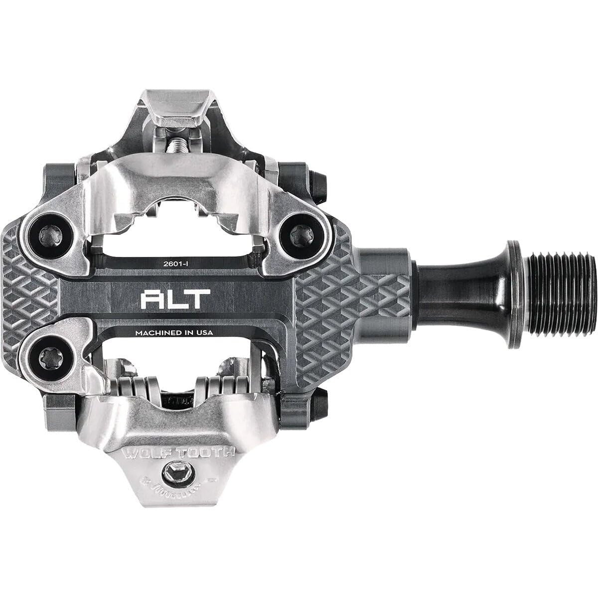 Wolf Tooth MK0 ALT XC Dual-Sided Clipless Pedals Alloy Shadow Gray Shimano SPD 1