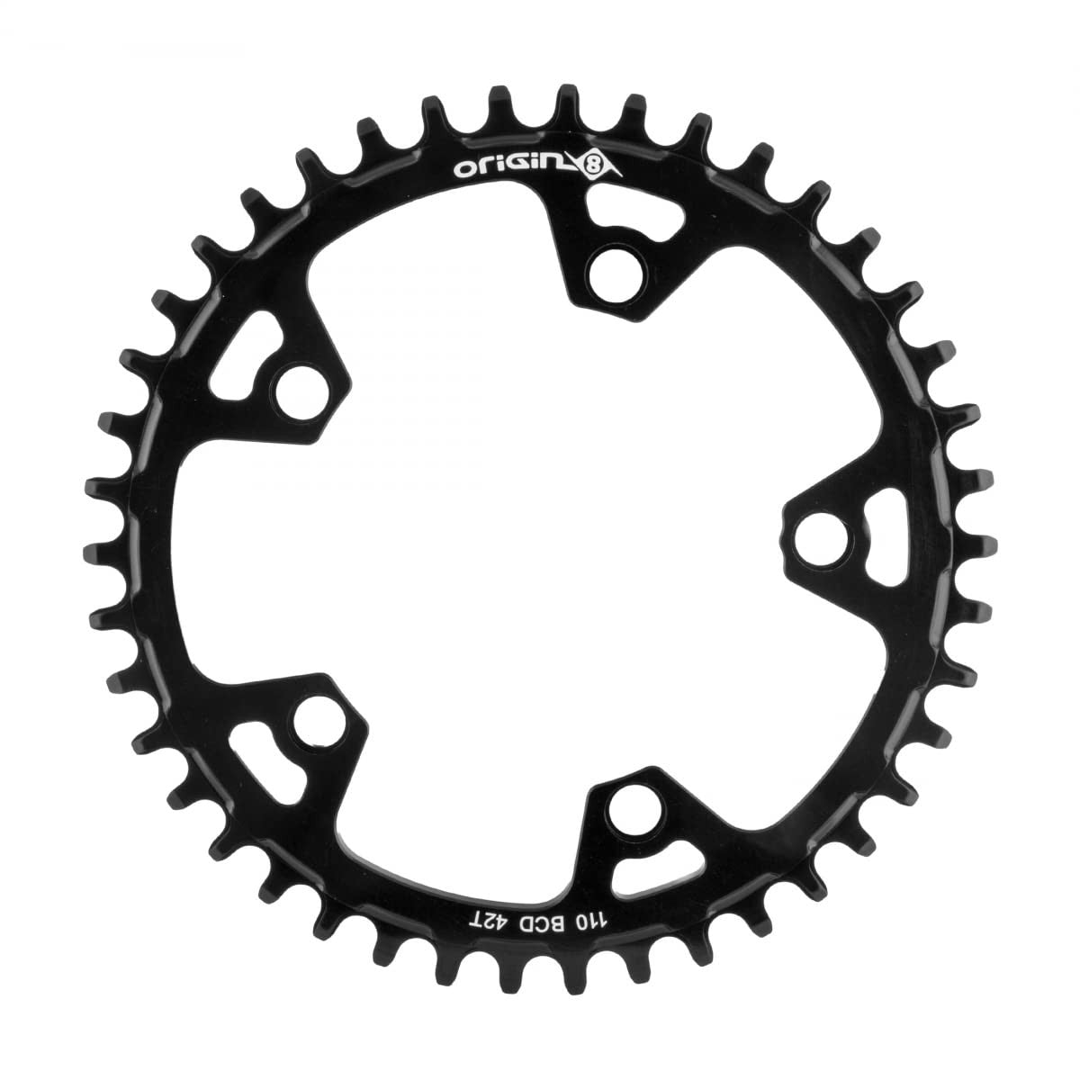 Origin8 Holdfast 1x Chainring 110mm BCD 42T 1x 110mm 5-Bolt Black 1