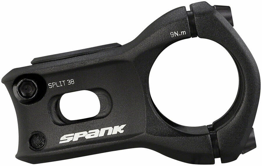 Spank Split Stem - 38mm 31.8 Clamp +/-0 1 1/8 Aluminum Black 1