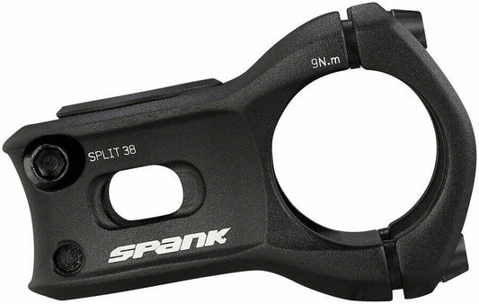 Spank Split Stem - 38mm 31.8 Clamp +/-0 1 1/8 Aluminum Black 1