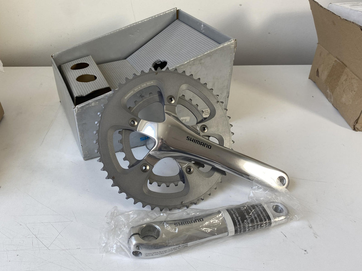 NOS Shimano FC-R700 Crankset 50/34T 175mm 2x10S Hollowtech II Worn Box 1