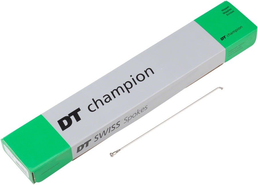 DT Swiss Champion Spoke: 2.0mm, 174mm, J-bend, Silver, Box of 100 1