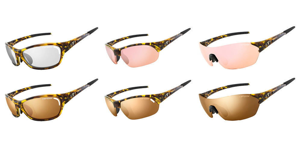 Tifosi Launch S.F.H. Glasses Leopard / Brown Gradient / AC Red / Clear Lenses 2