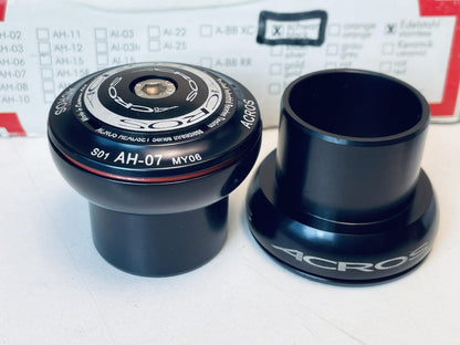 NOS ACROS AH-07 S01 Series Threadless 1-1/8" Headset Steel Bearings, Black 2
