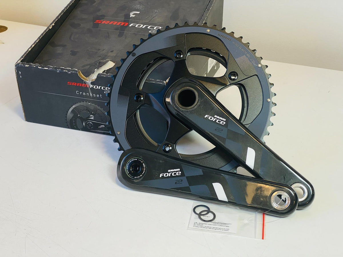 SRAM Force 22 Carbon Fiber 2x11s 172.5mm GXP Crankset 53/39t NOS w/o BB 1