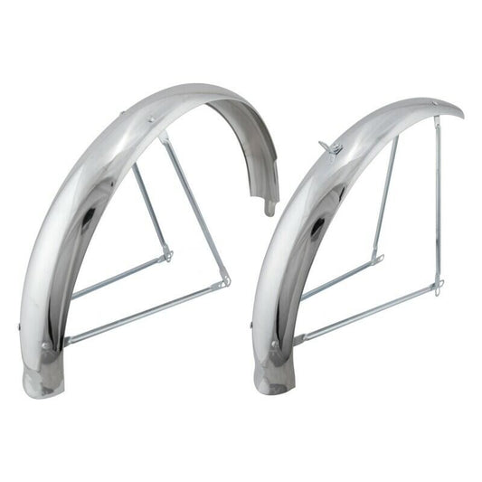 Wald Products Flared Chrome Fenders Wald #972-24 Ballon Flared Cp 1
