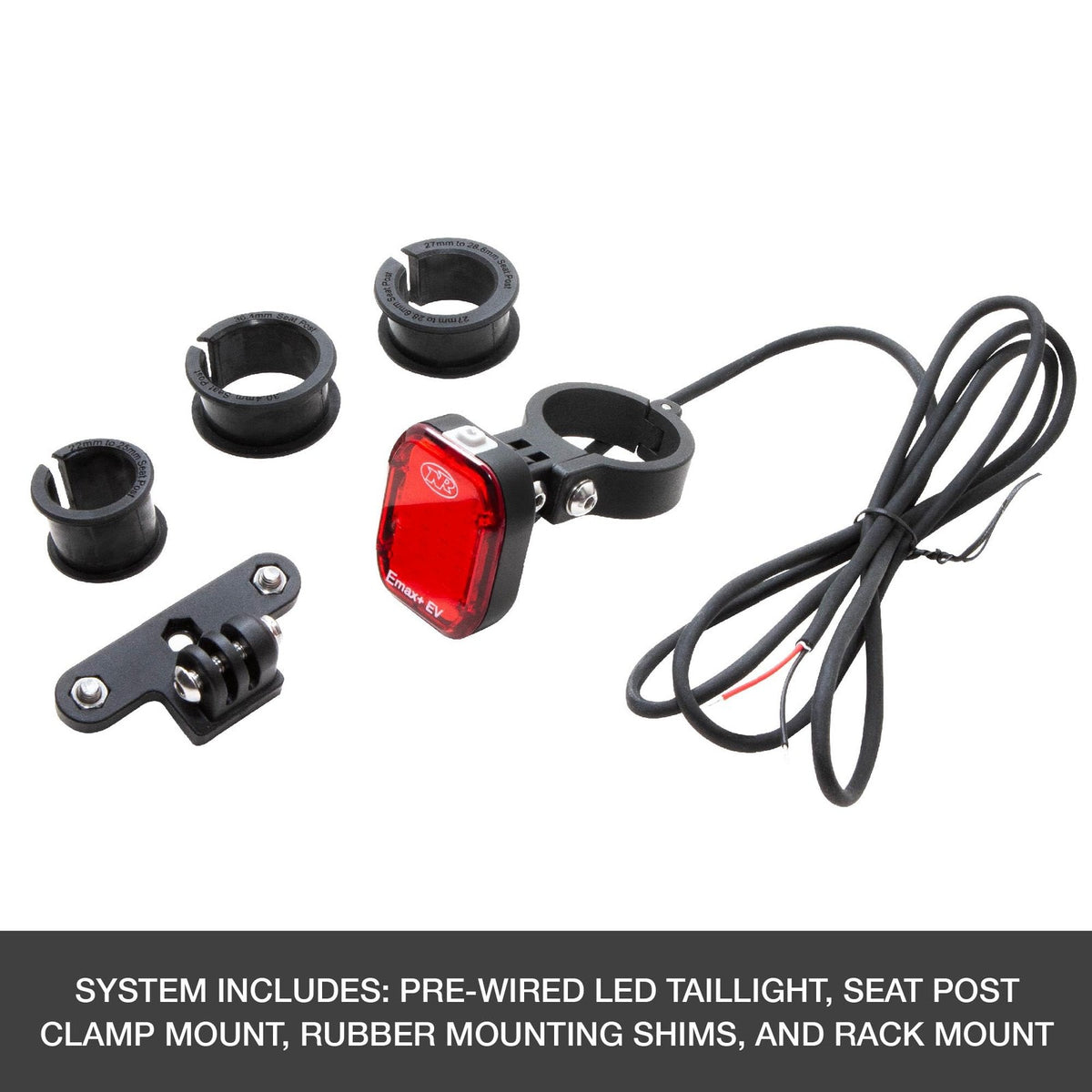 NiteRider Emax+ 150 E-Bike Taillight – 150 Lumen Rear Electric Bike Light, 6 4