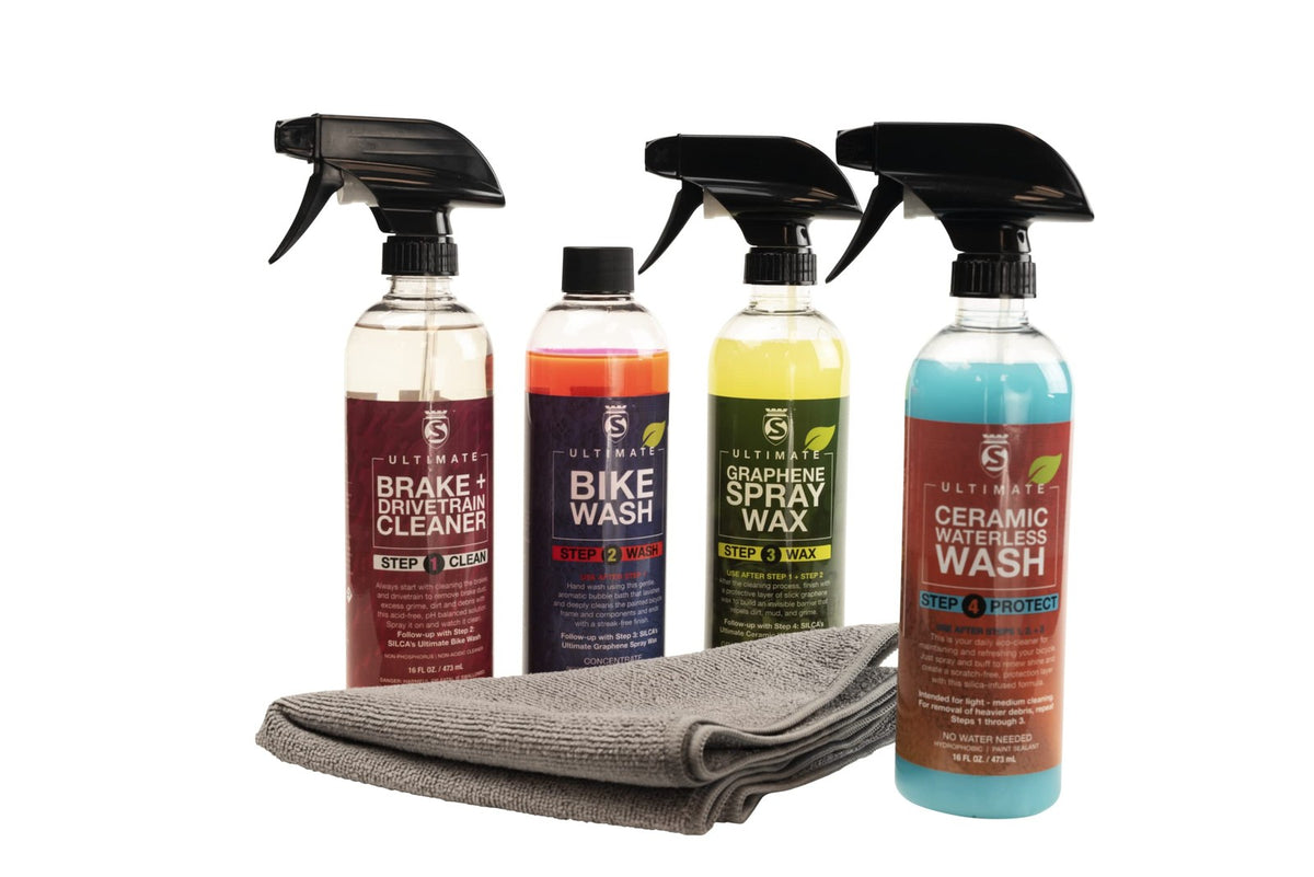 SILCA Ultimate SPA 4-Part Bike Cleaning Kit - Degrease, Wash, Seal, and Wax 1