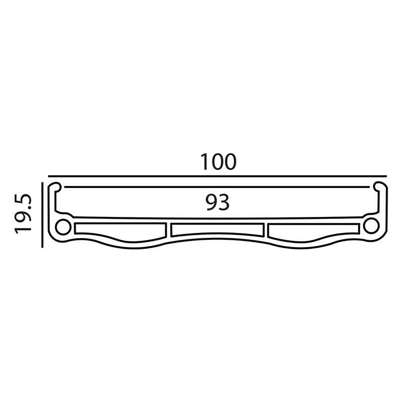 Weinmann DHL100 Fat Bike 20in Rim (ISO 406x93) Black Non-Machined 36H 3
