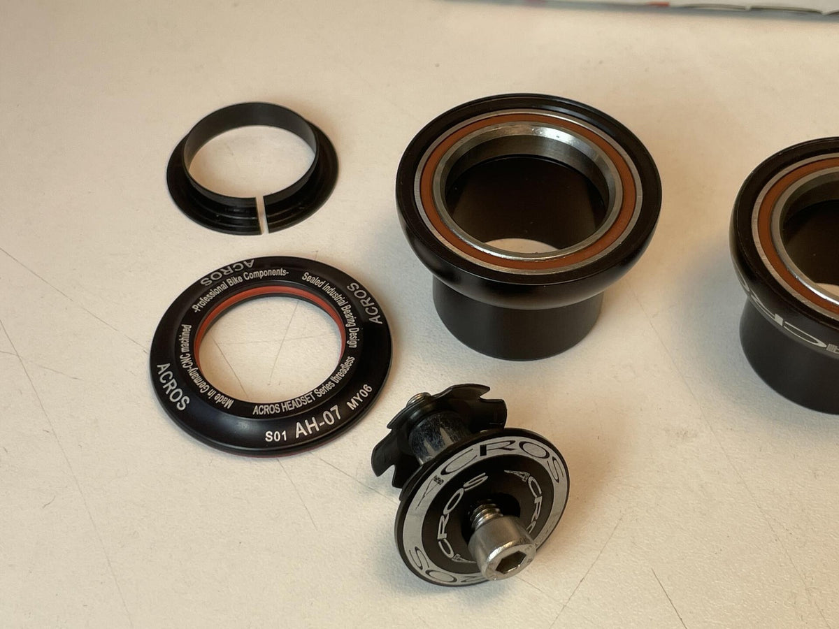 NOS ACROS AH-07 S01 Series Threadless 1-1/8" Headset Steel Bearings - Black 5
