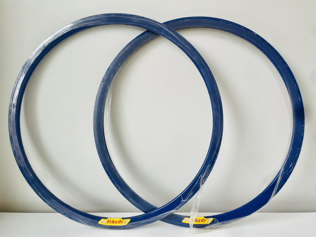 NOS Australian Velocity Deep V 700c Alloy Rim Set 32h NMSW - Navy Blue 1