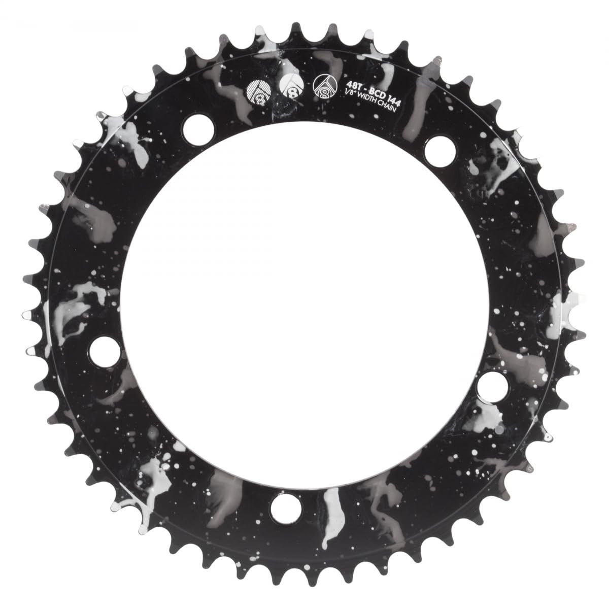 Origin8 Splat Track Chainring 48T 144mm 5-Bolt Black 1