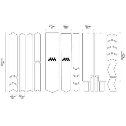 All Mountain Style Total Honeycomb Frame Guard Kit, 25-Pieces, Clear/Silver 3