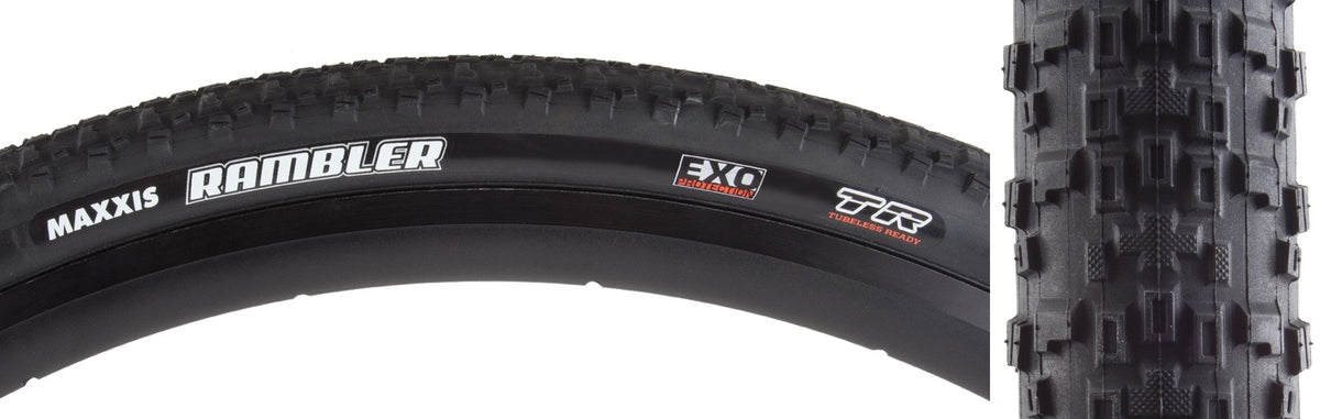 Maxxis Rambler Tire - 700 x 50, Tubeless, Folding, Black, Dual, EXO 1