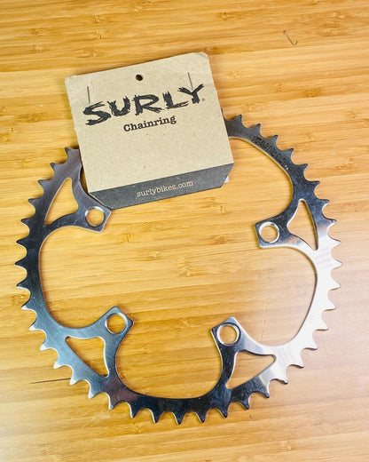 Surly Cr-Mo Stainless Steel 46t Chainring 1/8" Chain - 110BCD 1