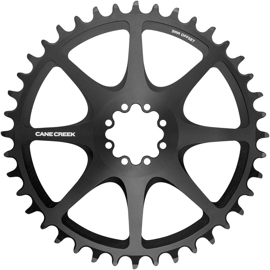 Cane Creek Direct Mount Chainring - 38t, 8-Bolt Direct Mount, 3mm Offset, Black 1