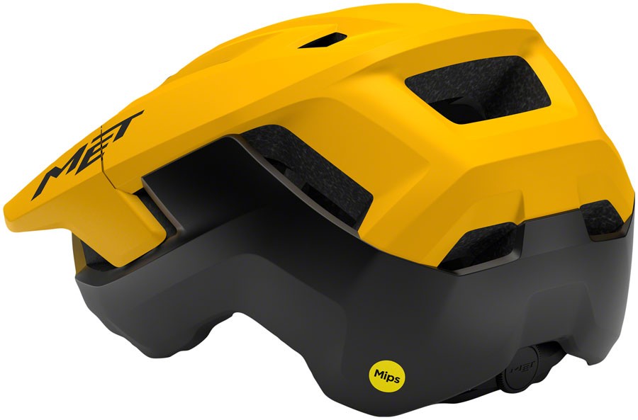 MET Terrae Mips Mountain Helmet Burned Yellow Matte Medium with Visor 2