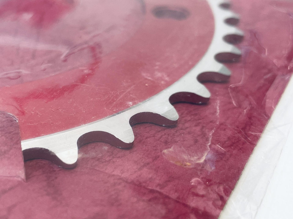 NOS Sugino Messenger 130BCD 42t Track Chainring 1/8" - RED Anodized 3
