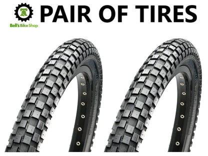 2 PACK: Maxxis Holy Roller Tire 20x2.20 Black Steel Bead 60TPI BMX 20" PAIR 1