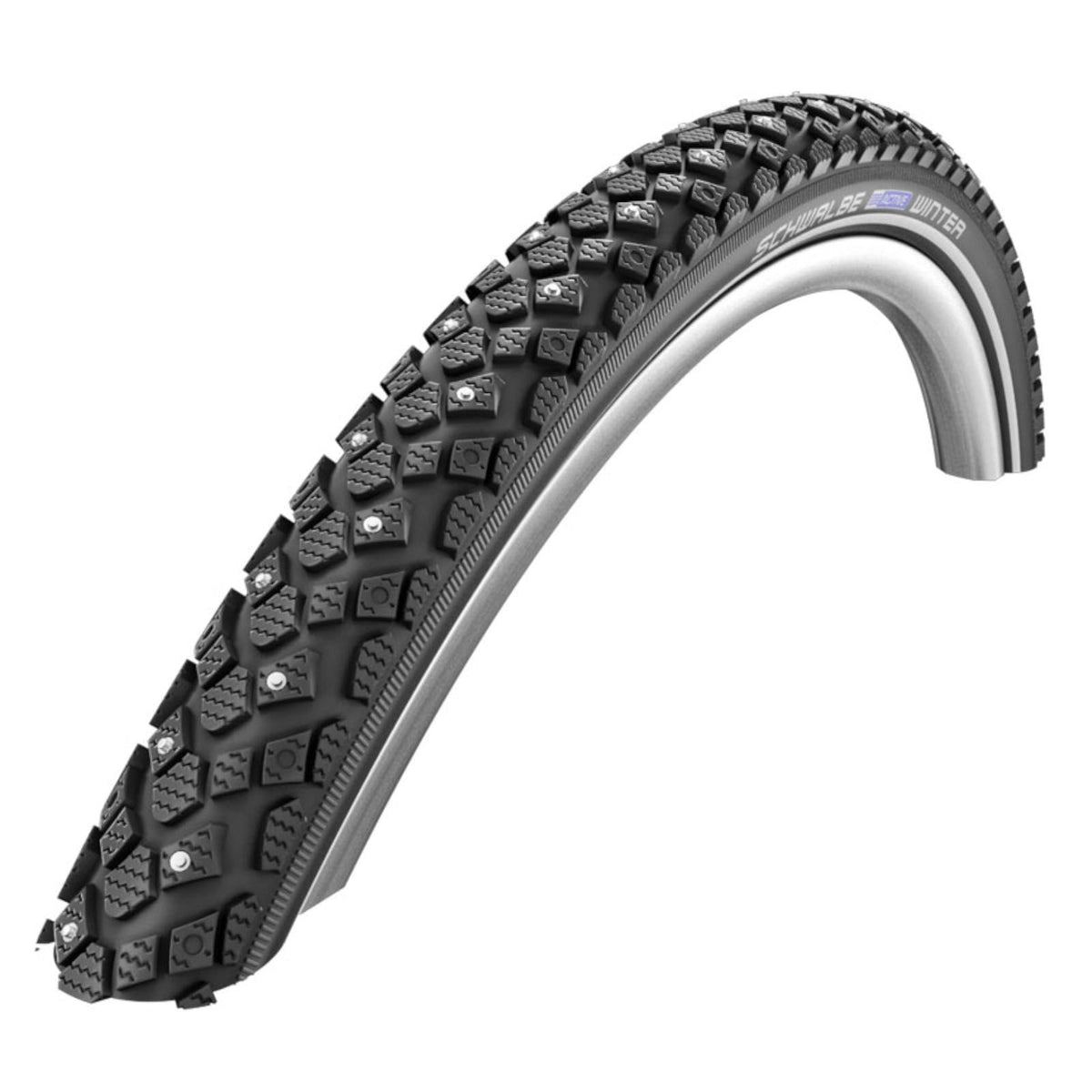 Schwalbe Winter Studded Tire 27.5 x 2.00 Clincher Black K-Guard Active Spike 3